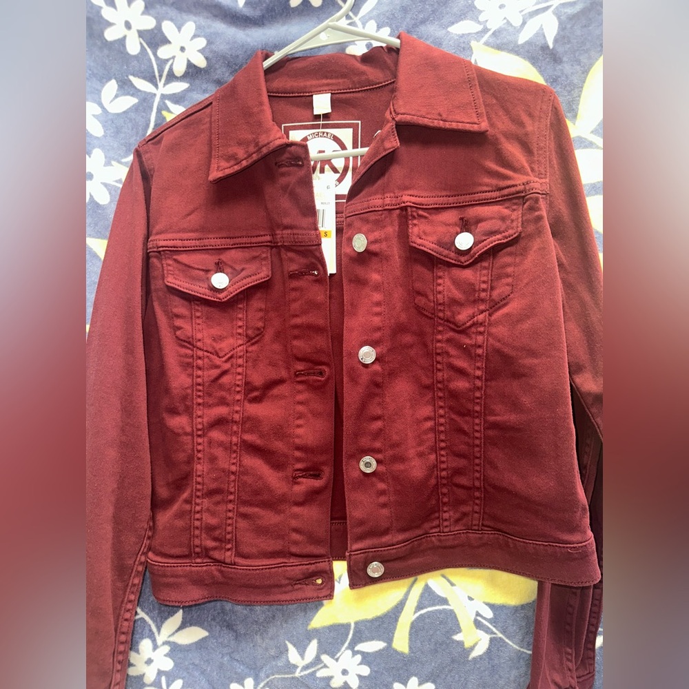 Michael Kors Merlot Jacket with Silver Accents